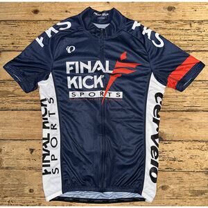 Pearl Izumi Unisex Navy/White Short Sleeve Full Zip Cycling Shirt Size M NWOT